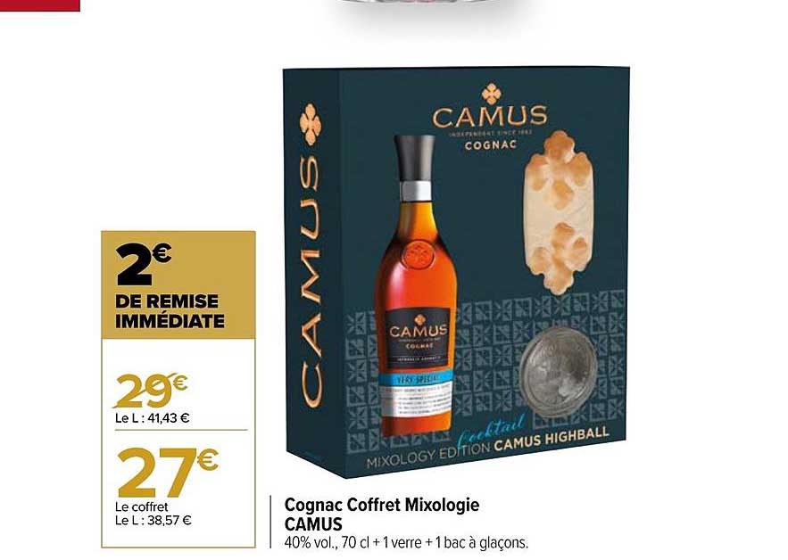 cognac coffret mixologie camus