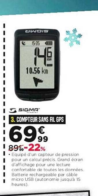 compteur sans fil gps sigma