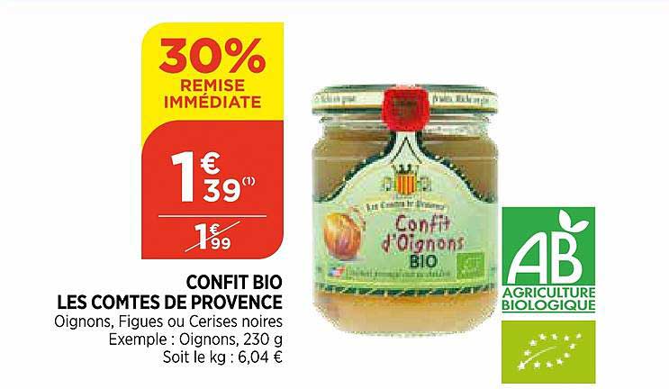 confit bio les comtes de provence 30% de remise immédiate