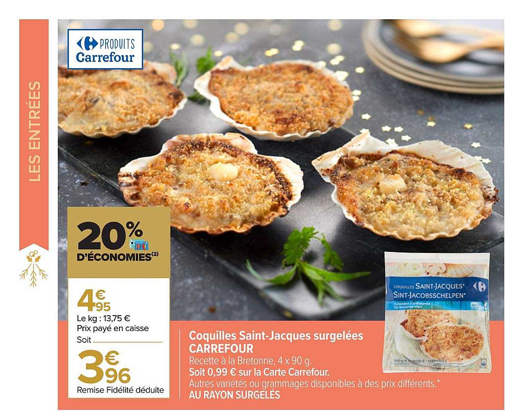 coquilles saint-jacques surgelées carrefour