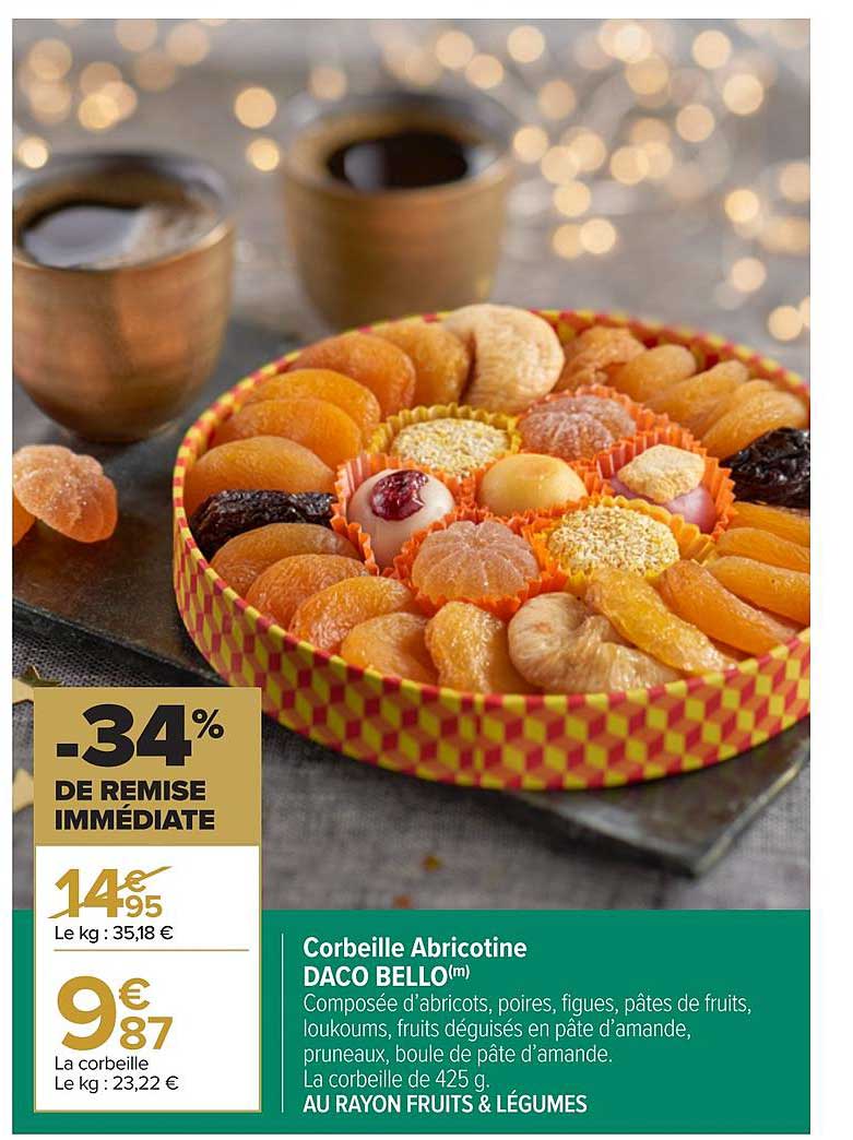 corbeille abricotine daco bello