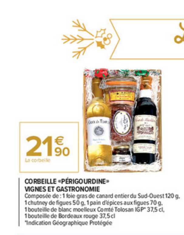 corbeille «périgourdine» vignes et gastronomie