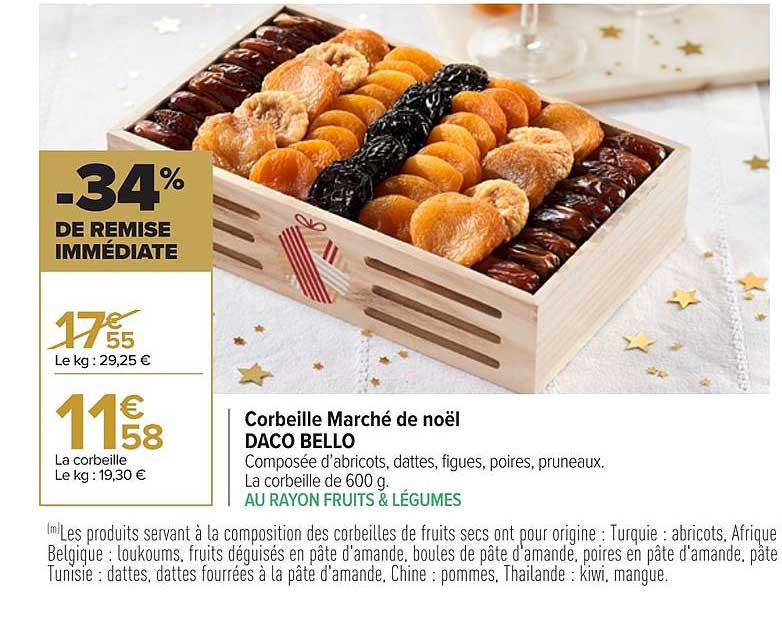 corbeille marché de noël daco bello