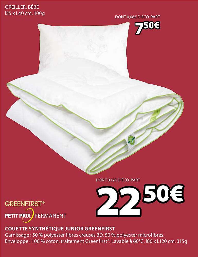 couette synthétique junior greenfirst