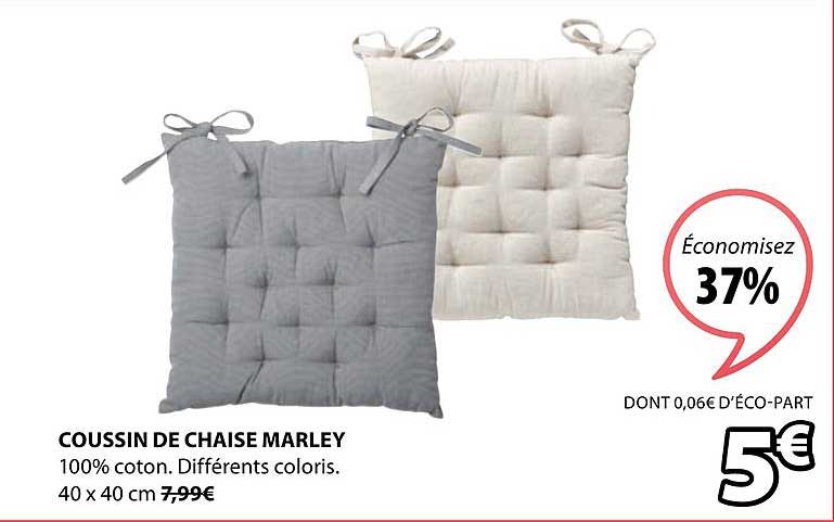 coussin de chaise marley