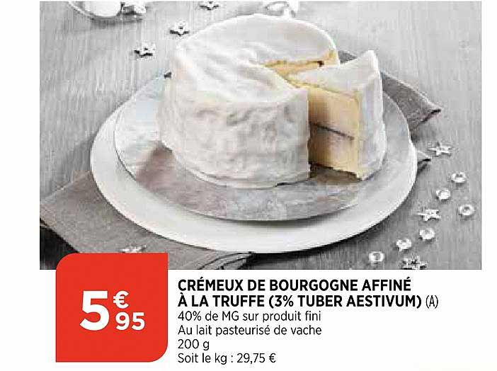 crémeux de bourgogne affiné à la truffe (3% tuber aestivum)