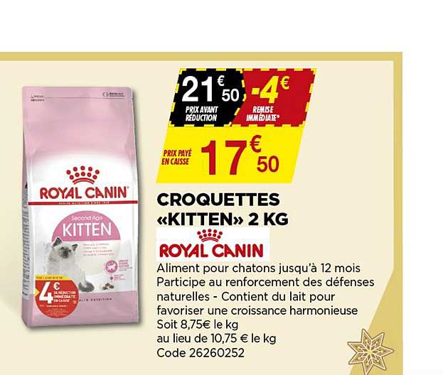 croquettes «kitten» 2 kg royal canin
