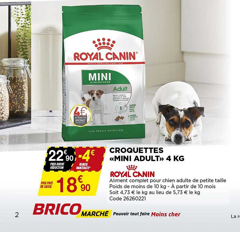 Croquettes «mini Adult» 4 Kg Royal Canin