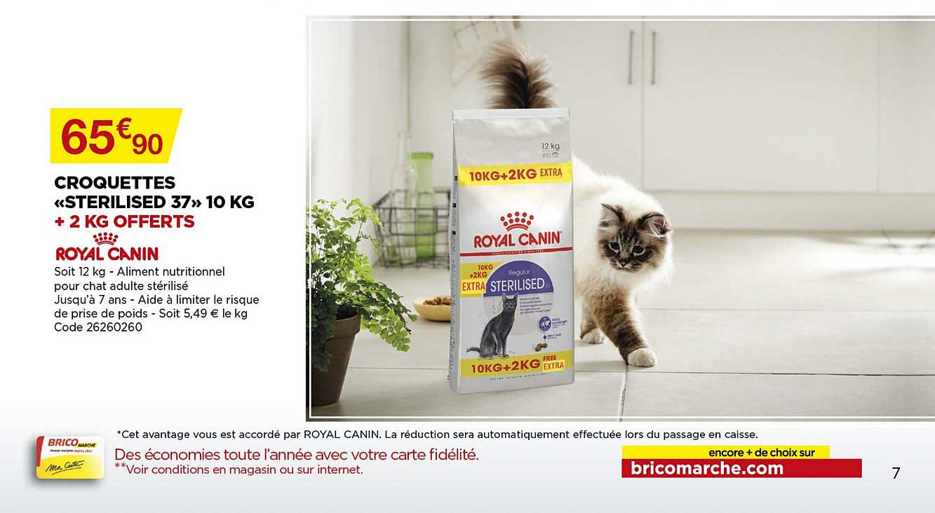croquettes «sterilised 37» 10 kg royal canin