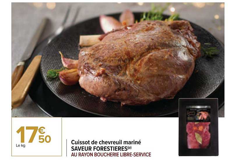 cuissot de chevreuil mariné saveur forestières