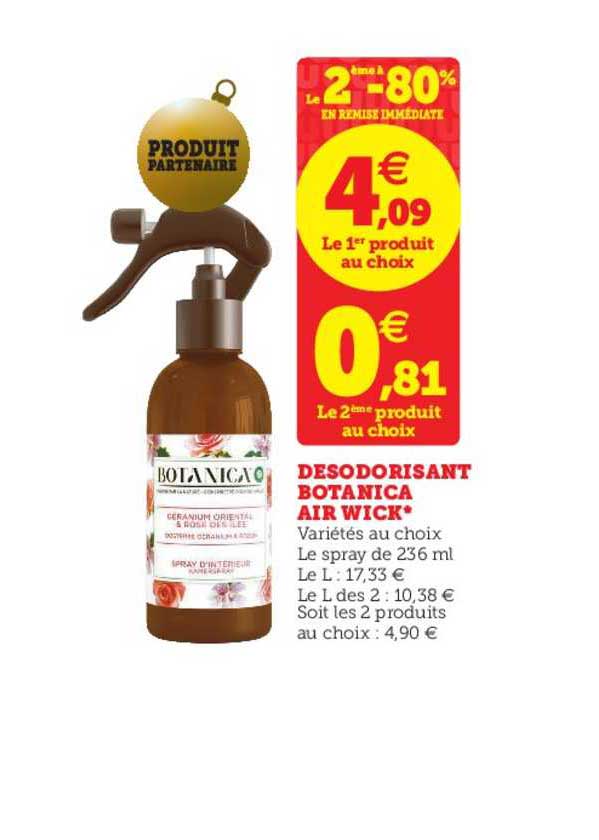 désodorisant botanica air wick
