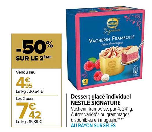 Dessert Glacé Individuel Nestlé Signature