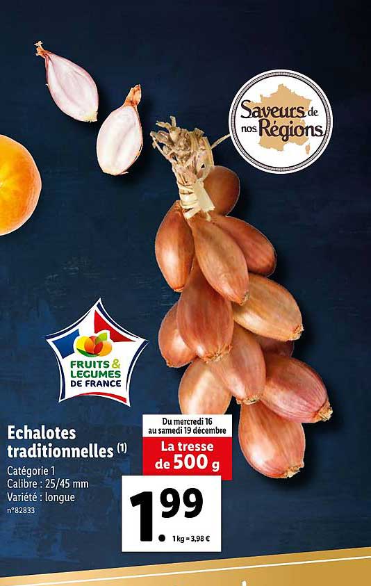 échalotes traditionnelles saveurs de nos régions