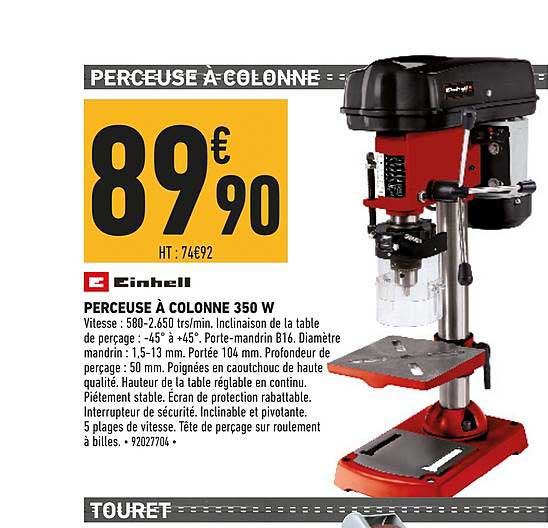 Einhell Perceuse à Colonne 350 W