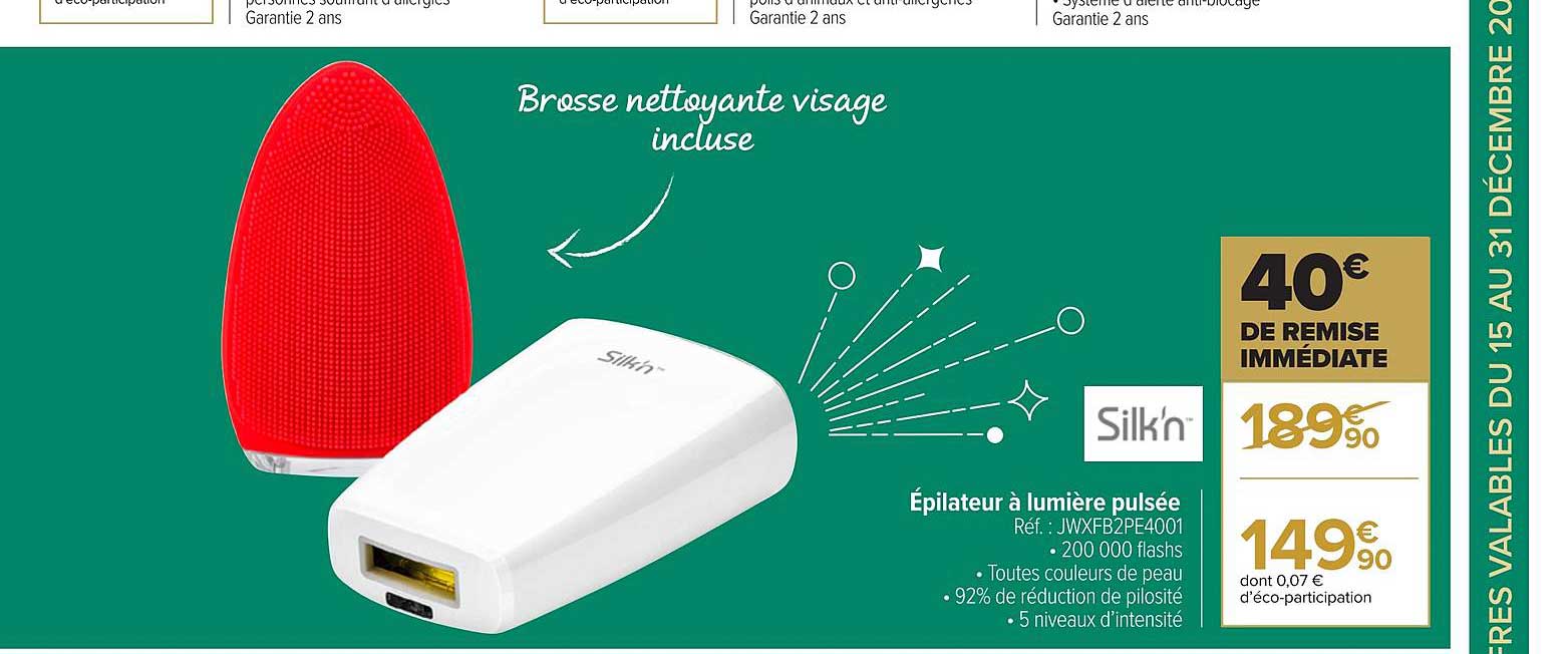 épilateur à lumière pulsée silk'n