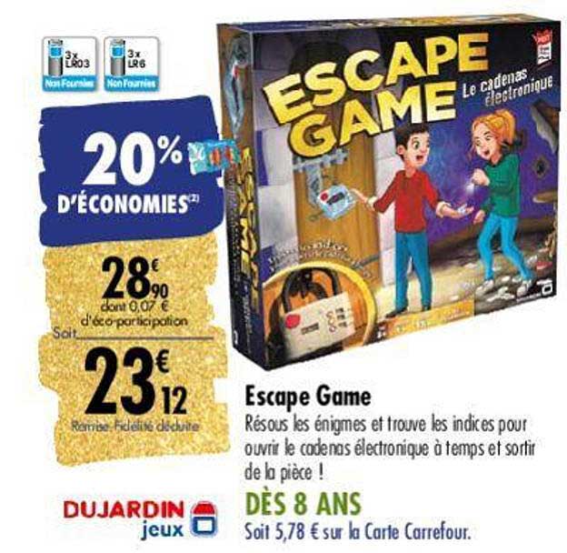 escape game dujardin jeux
