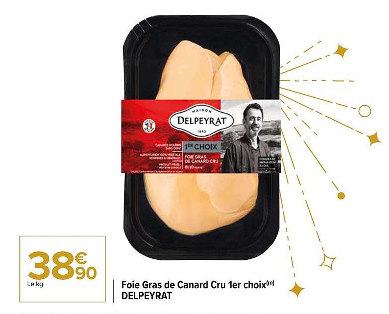 foie gras de canard cru 1er choix delpeyrat