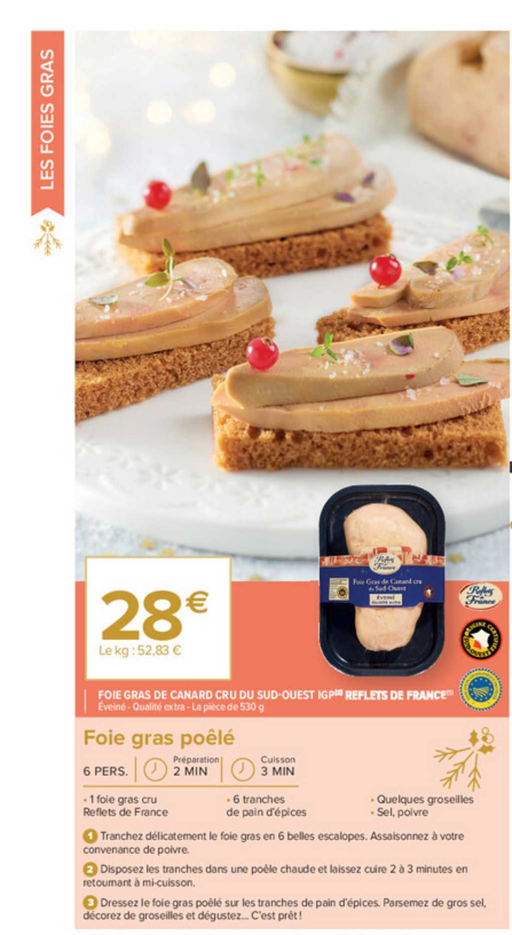 foie gras de canard cru du sud-ouest igp reflets de france