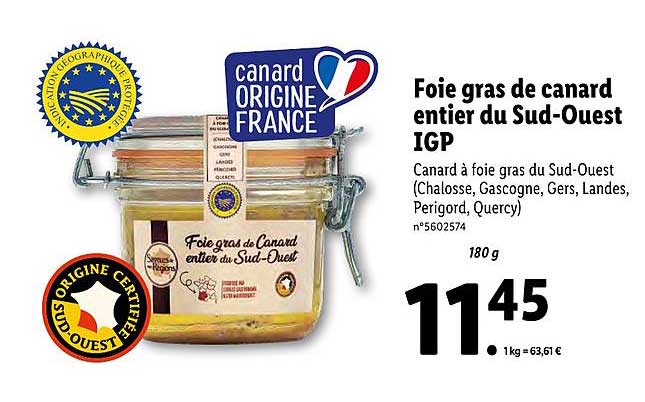 foie gras de canard entier du sud-ouest igp