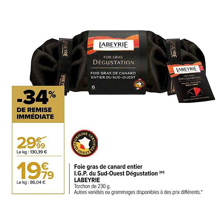 foie gras de canard entier i.g.p. du sud-ouest dégustation labeyrie