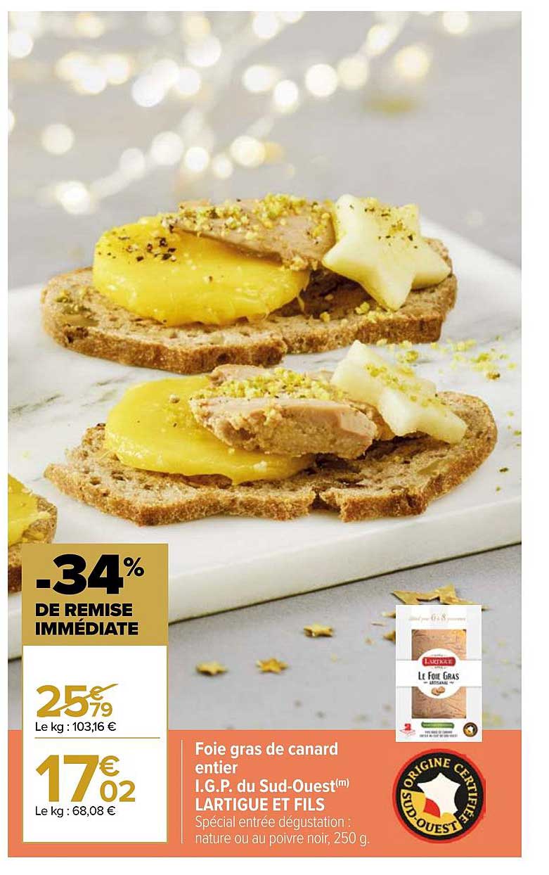 foie gras de canard entier i.g.p. du sud-ouest lartigue et fils