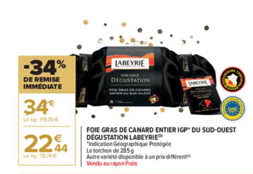 foie gras de canard entier igp du sud-ouest dégustation labeyrie