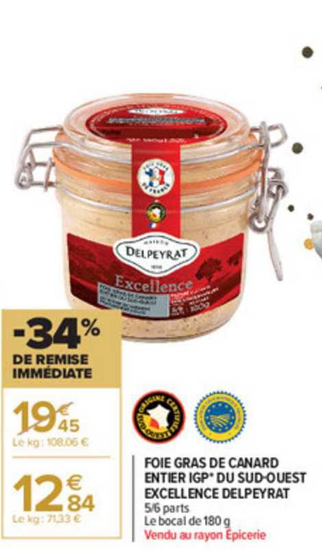 foie gras de canard entier igp du sud-ouest excellence delpeyrat