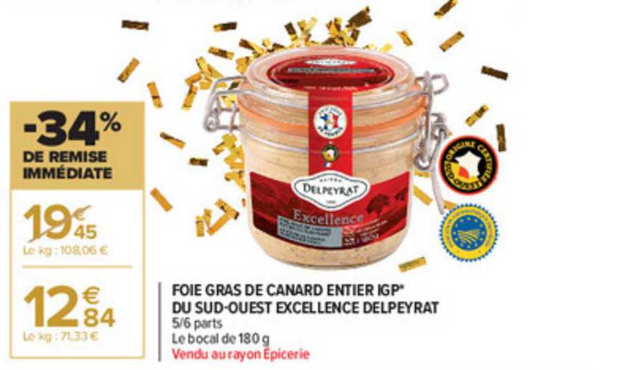 foie gras de canard entier igp du sud-ouest excellence delpeyrat