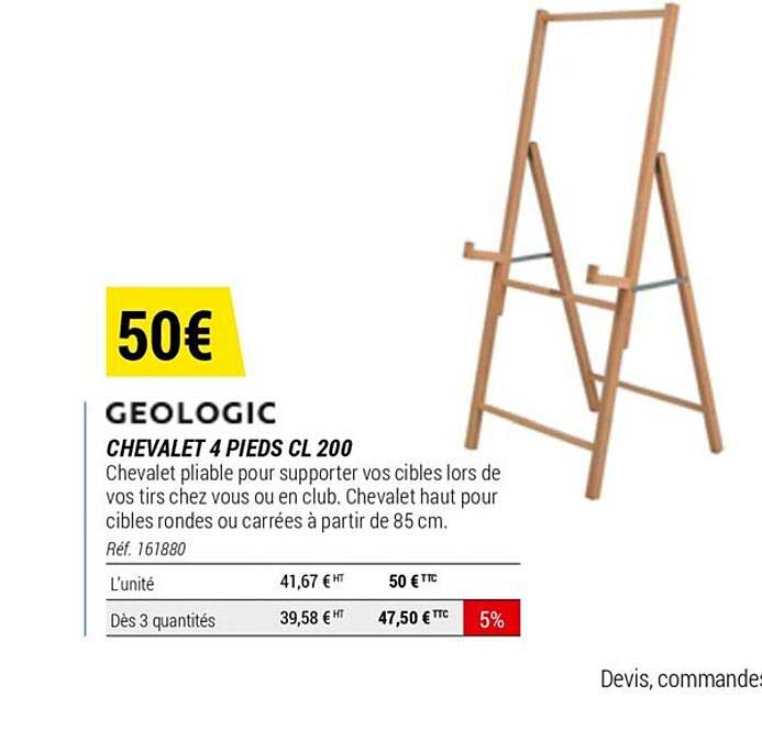 Geologic Chevalet 4 Pieds Cl 200