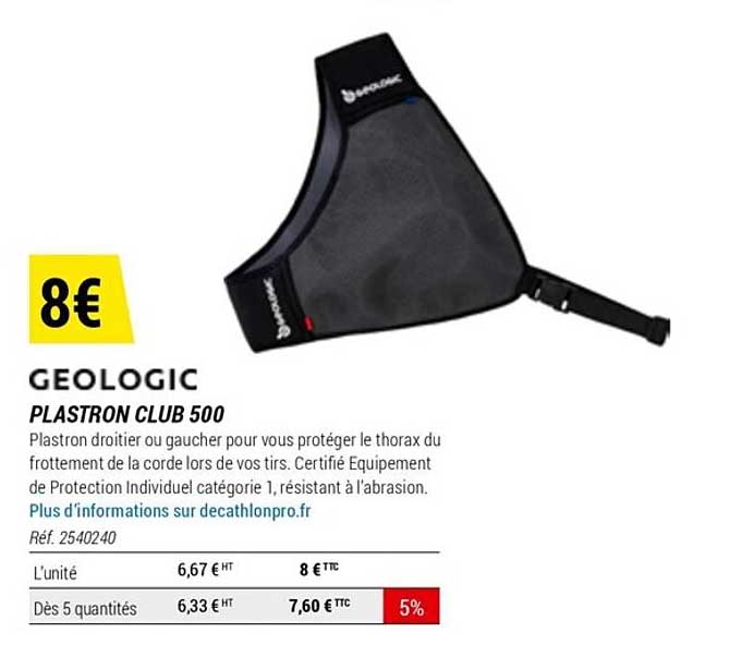 geologic plastron club 500