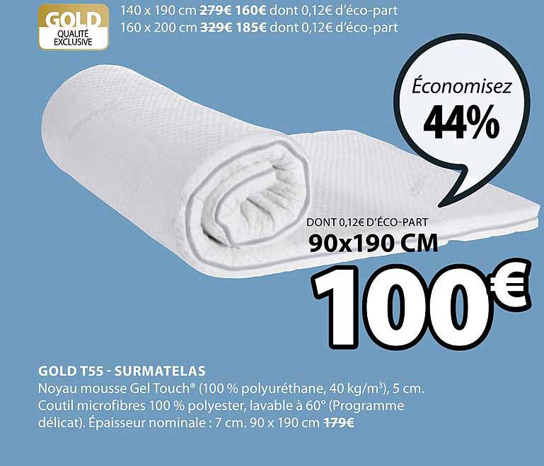 Gold T55 Surmatelas