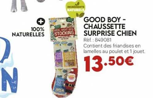 good boy - chaussette surprise chien