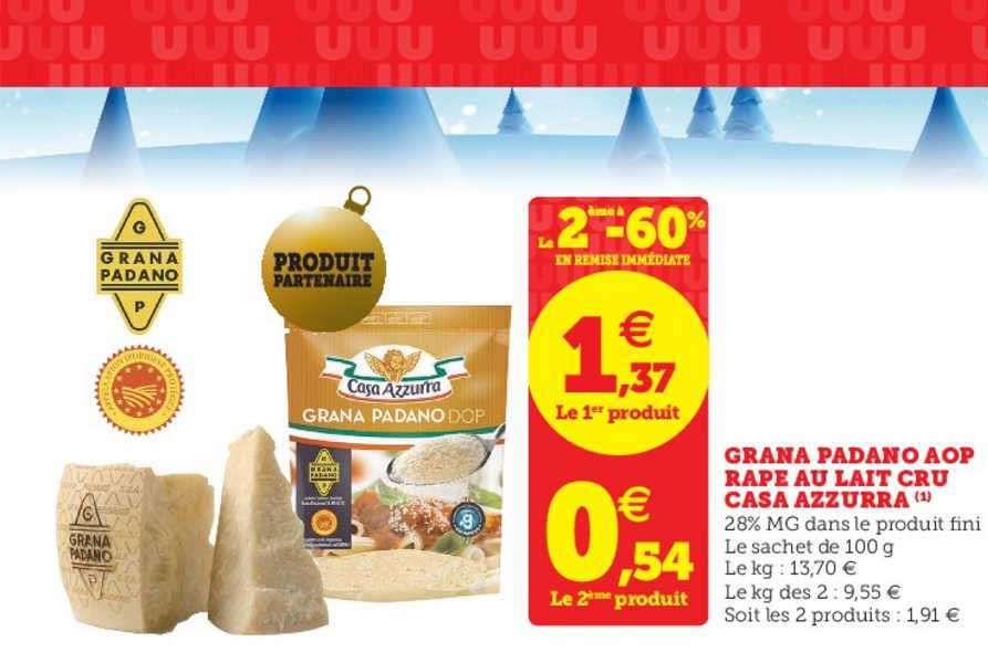 grana padano aop râpe au lait cru casa azzurra