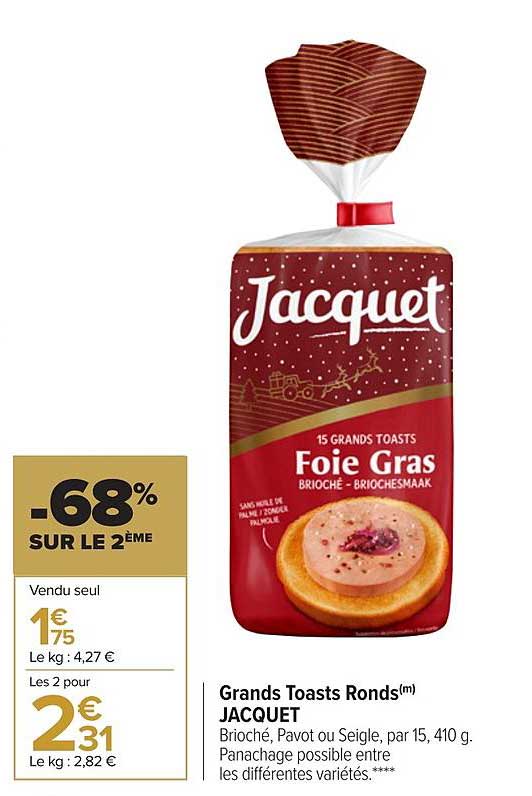 grands toasts ronds jacquet
