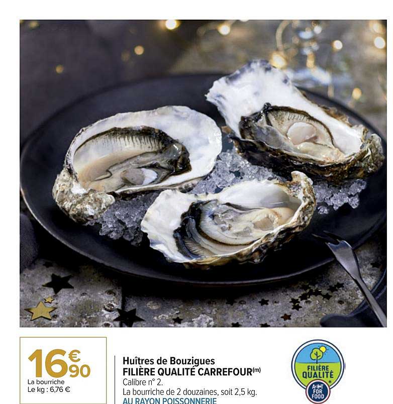 Huîtres De Bouzigues Filière Qualité Carrefour
