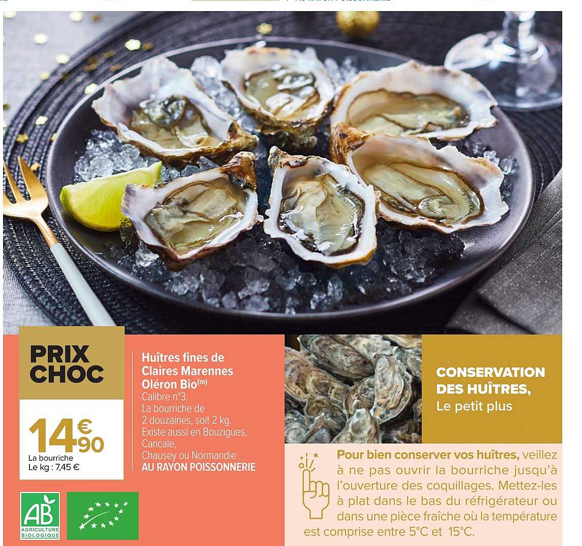 huîtres fines de claires marennes oléron bio