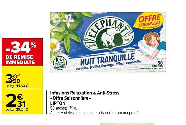 infusions relaxation & anti-stress «offre saisonnière» lipton