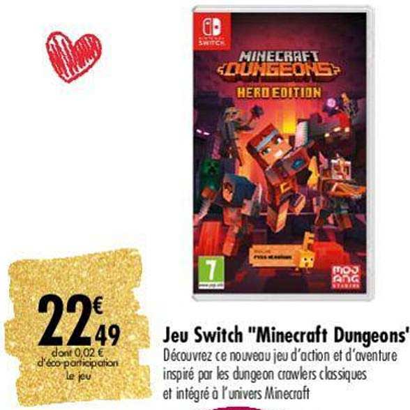jeu switch "minecraft dungeons"