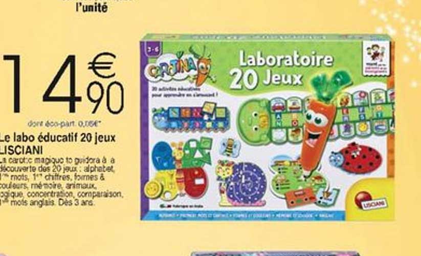 le labo éducatif 20 jeux lisciani