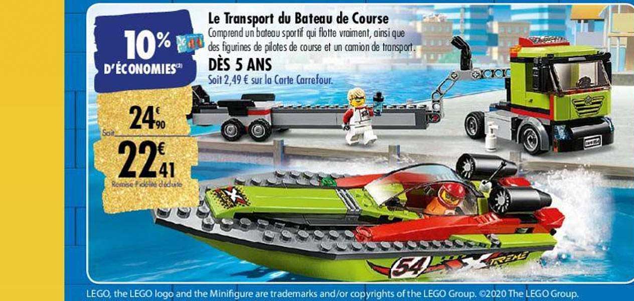 le transport du bateau de course