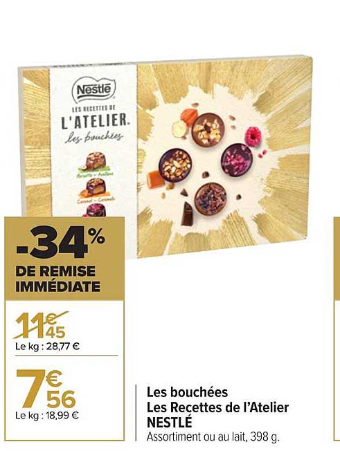 les bouchées les recettes de l'atelier nestlé