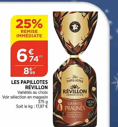 les papillotes révillon 25% de remise immédiate