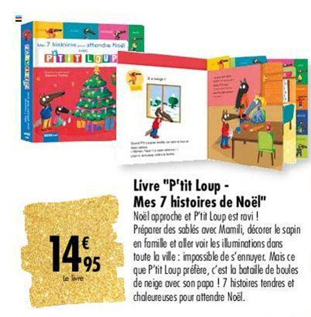 livre "p'tit loup - mes 7 histoires de noël "