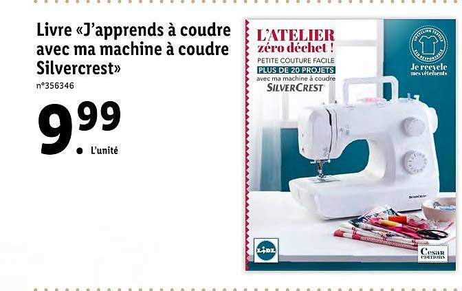 livre «j'apprends à coudre avec ma machine à coudre silvercrest »