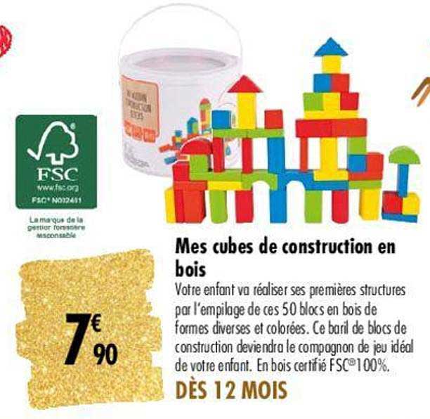 mes cubes de construction en bois