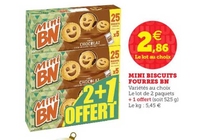 Mini Biscuits Fourrés Bn