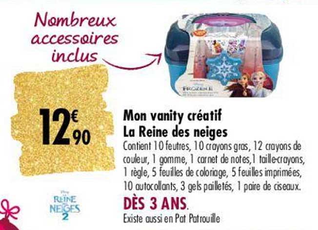 mon vanity créatif la reine des neiges