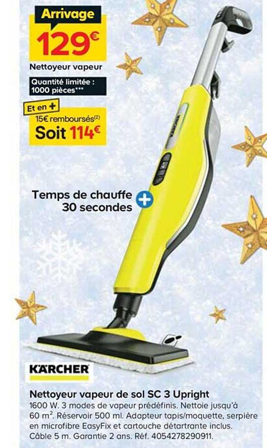 nettoyeur vapeur de sol sc 3 upright