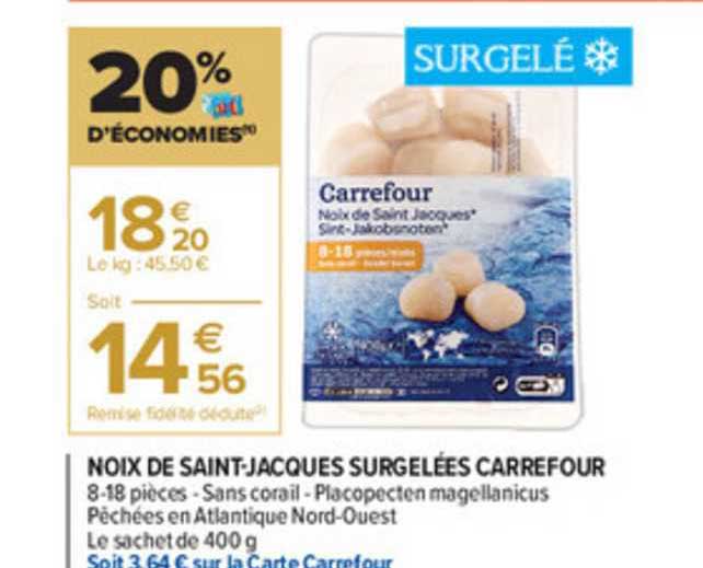 noix de saint-jacques surgelées carrefour