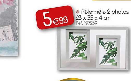 pêle-mêle 2 photo 23 x 25 x 4 cm